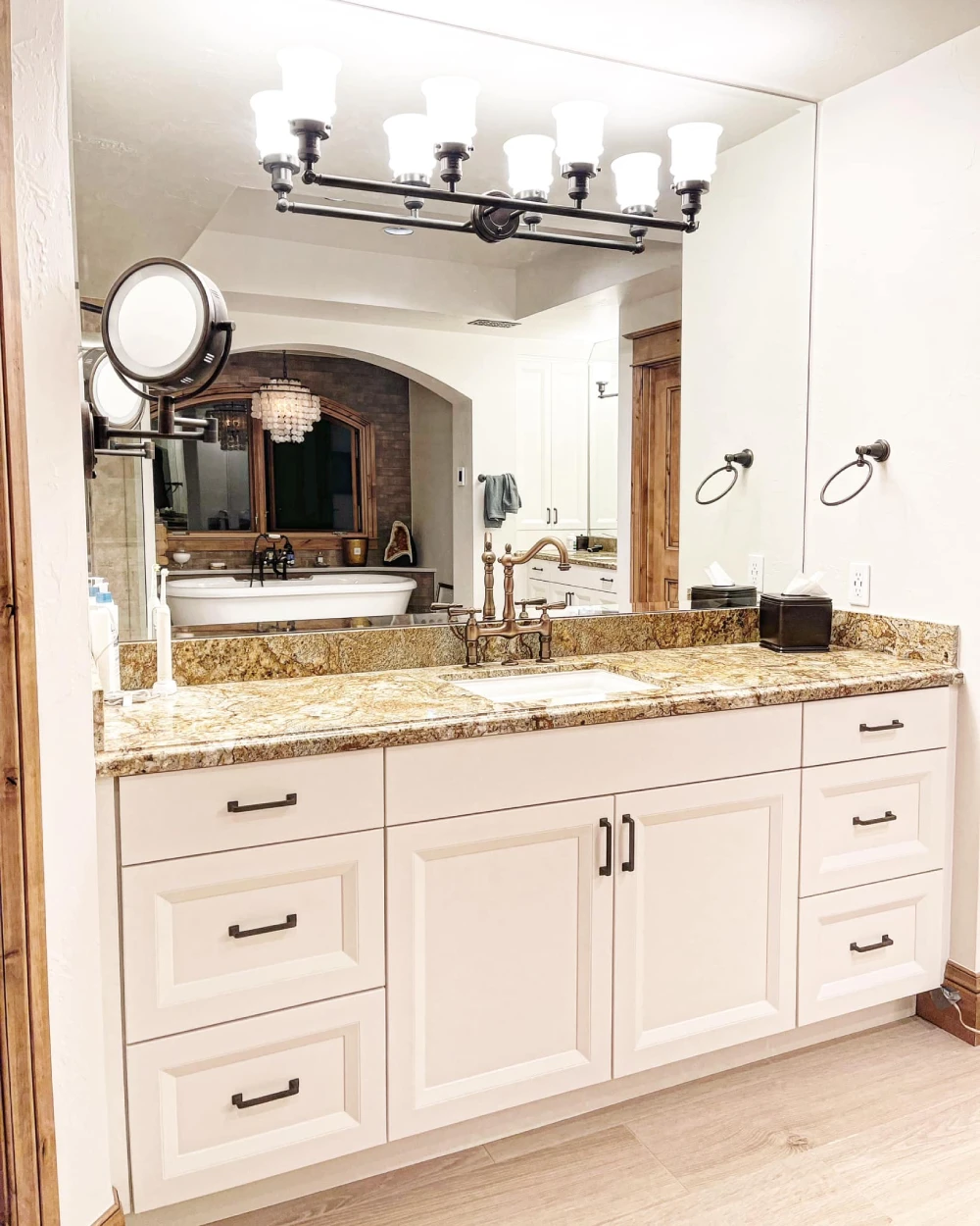 Bathroom vanity with granite countertop