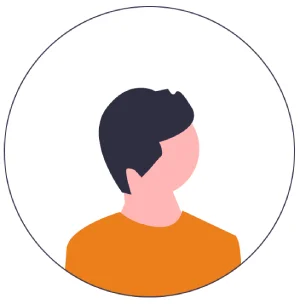 Avatar silhouette with orange shirt