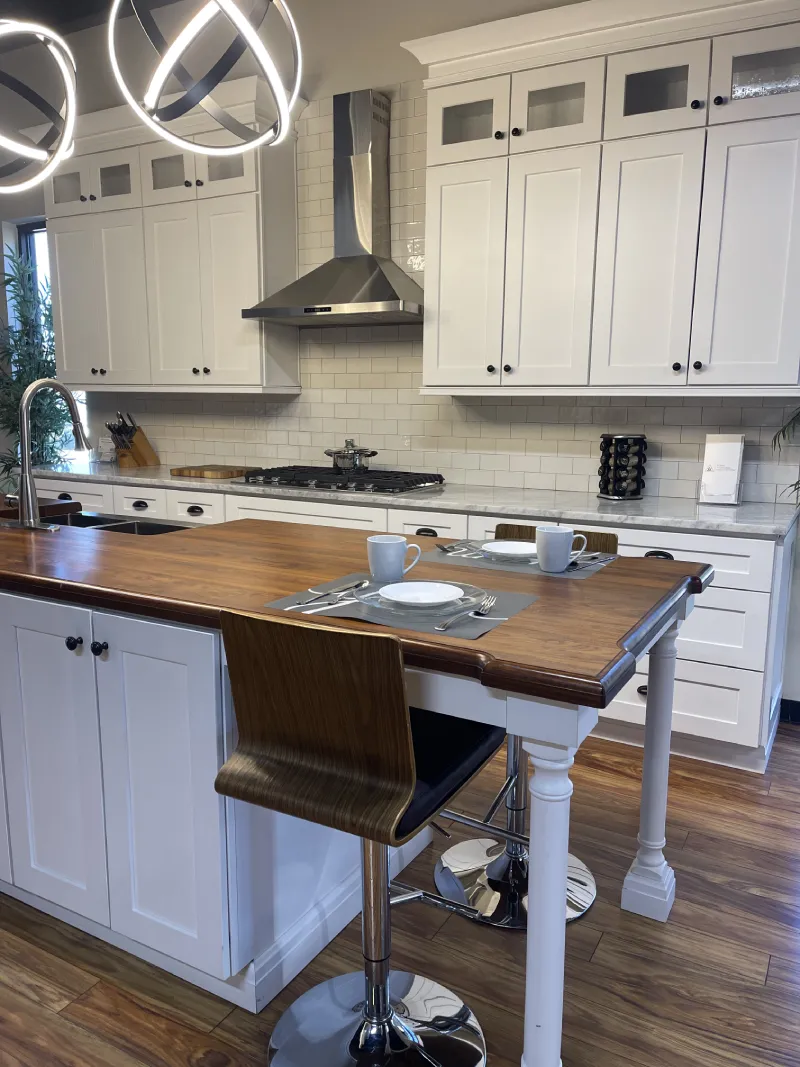 Modern kitchen with island and bar stool